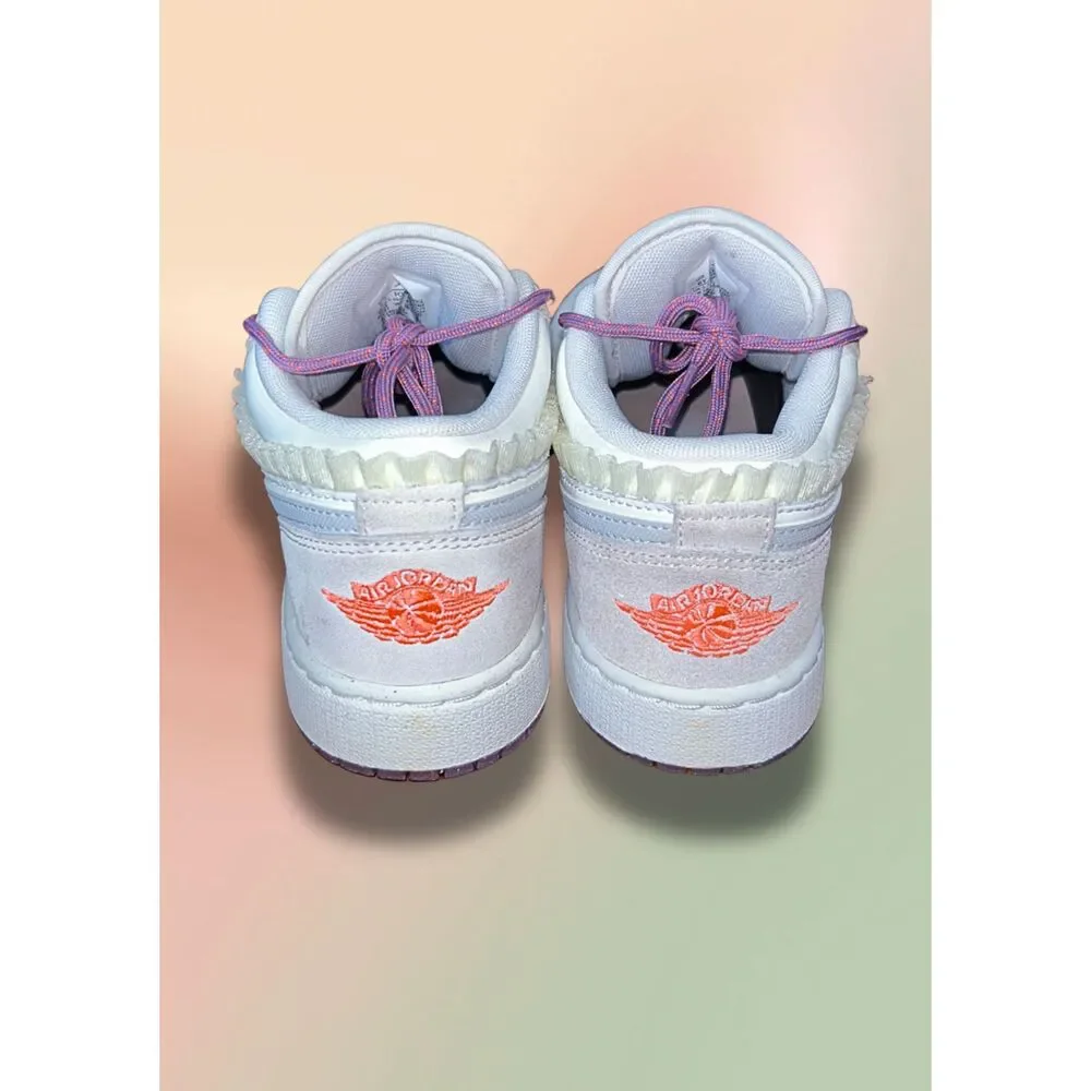 Nike Air Jordan 1 Low SE GS Legend Light Brown Purple FQ8094-100 Youth Size 5Y